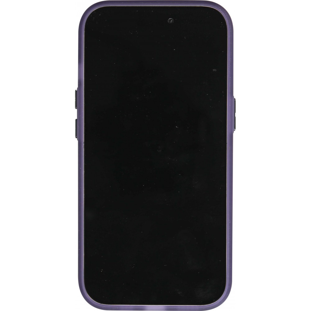 Coque iPhone 15 - MWK Cyber Grid silicone avec MagSafe - Violet