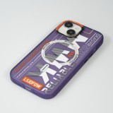 Coque iPhone 15 - MWK Cyber Grid silicone avec MagSafe - Violet