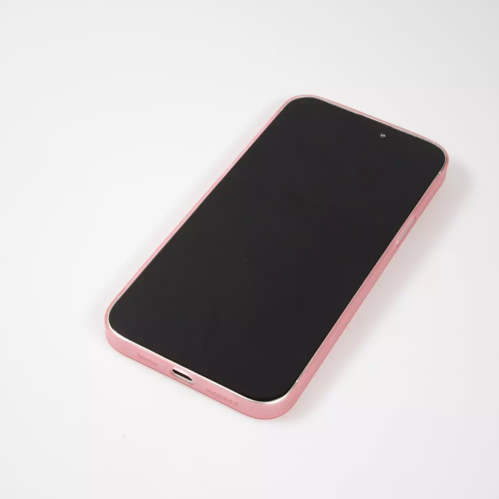 Coque iPhone 15 - Plastique ultra fin semi-transparent mat - Rose