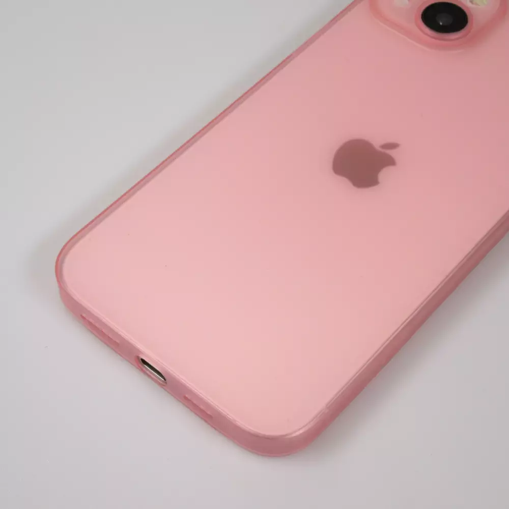 Coque iPhone 15 - Plastique ultra fin semi-transparent mat - Rose