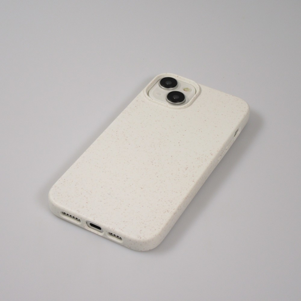 Coque iPhone 15 Plus - Bio Eco-Friendly biodégradable écologique nature - Blanc