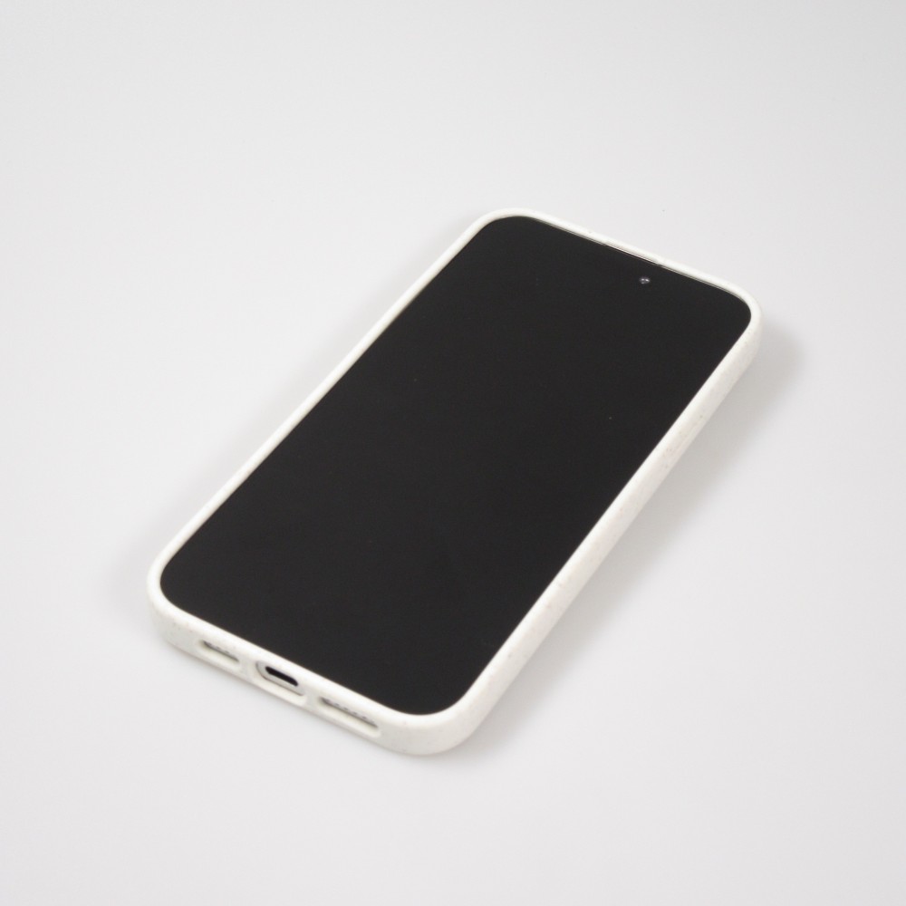 Coque iPhone 15 Plus - Bio Eco-Friendly biodégradable écologique nature - Blanc