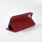 Coque iPhone 15 Plus - Flip Géometrique - Rouge