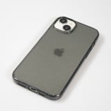 Coque iPhone 15 Plus - Gel transparent avec paillettes - Noir