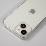 Coque iPhone 15 Plus - Gel transparent avec paillettes - Transparent