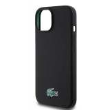 iPhone 15 Plus Case Hülle - Lacoste Silikon Soft Touch Magsafe - Schwarz