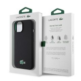 iPhone 15 Plus Case Hülle - Lacoste Silikon Soft Touch Magsafe - Schwarz