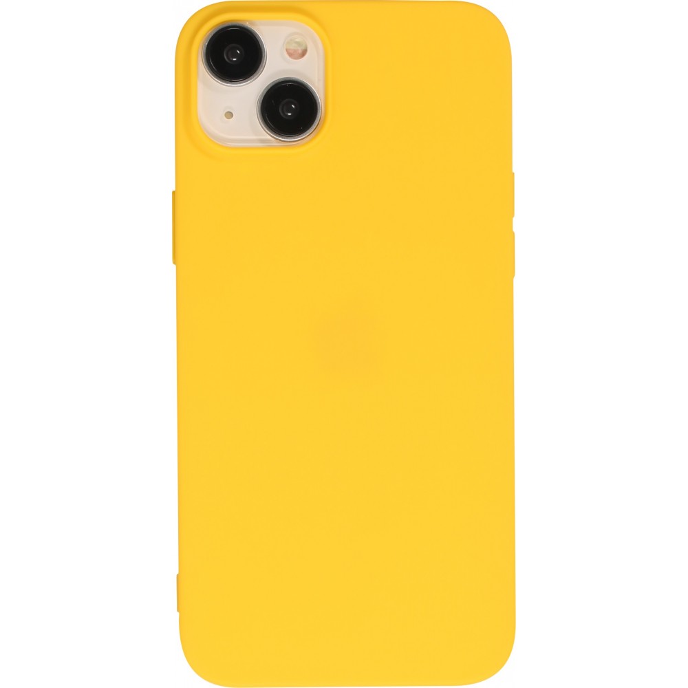 Hülle iPhone 15 Plus - Silikon Mat - Gelb