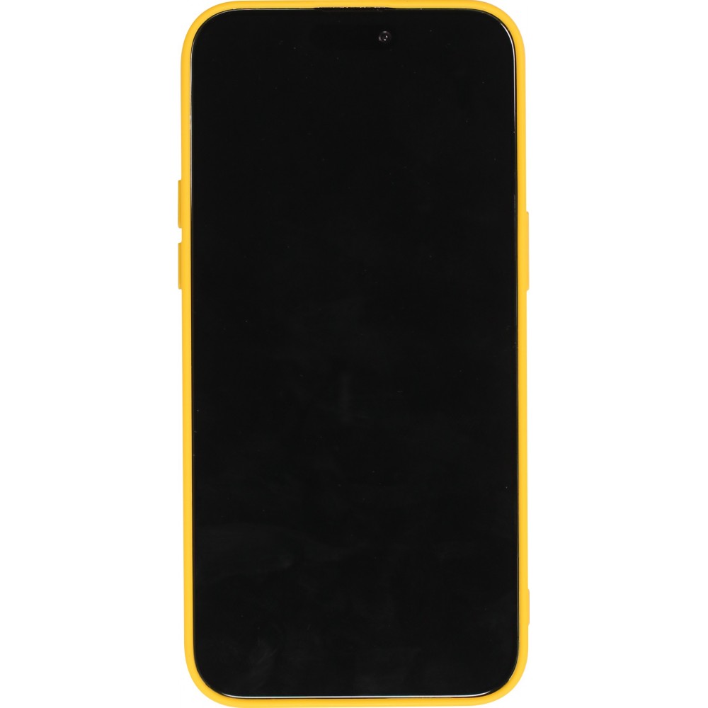 Hülle iPhone 15 Plus - Silikon Mat - Gelb