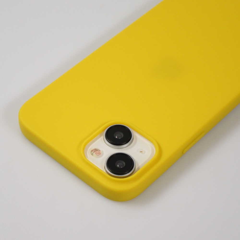 Hülle iPhone 15 Plus - Silikon Mat - Gelb