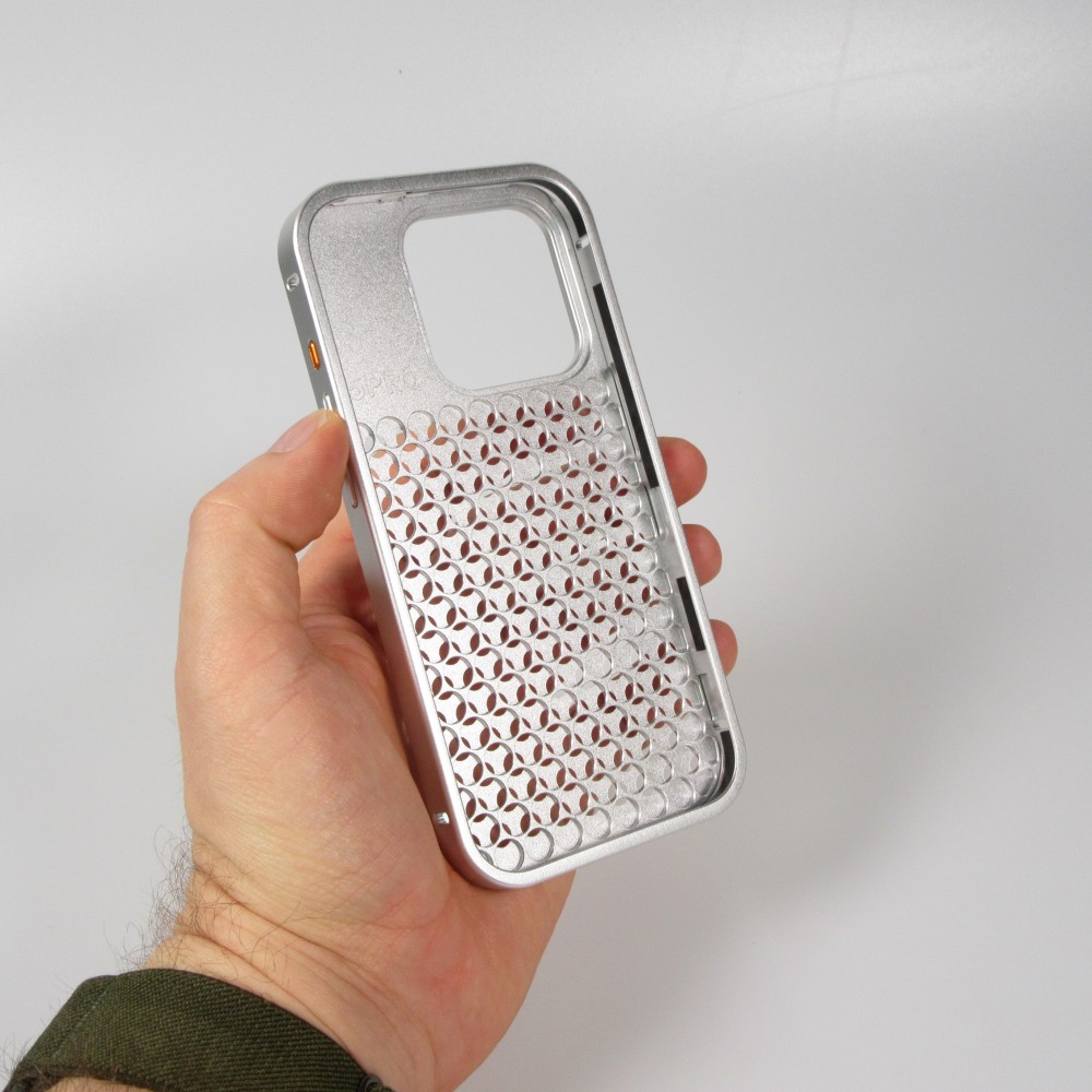 iPhone 15 Pro Case Hülle - Aluminium im Mac Pro Look mit Aromatherapie und Wärmeableitung - Space Grey