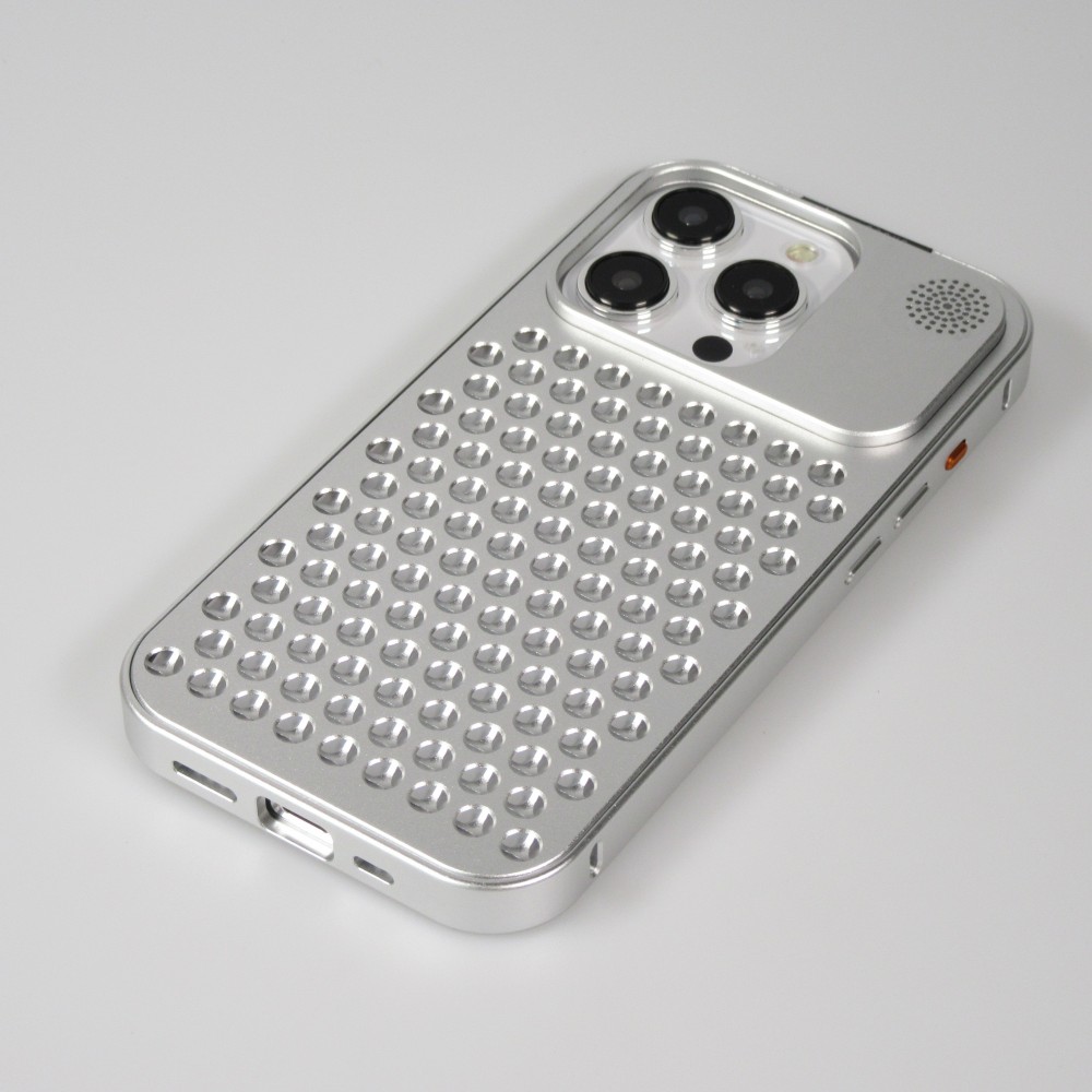 iPhone 15 Pro Case Hülle - Aluminium im Mac Pro Look mit Aromatherapie und Wärmeableitung - Space Grey