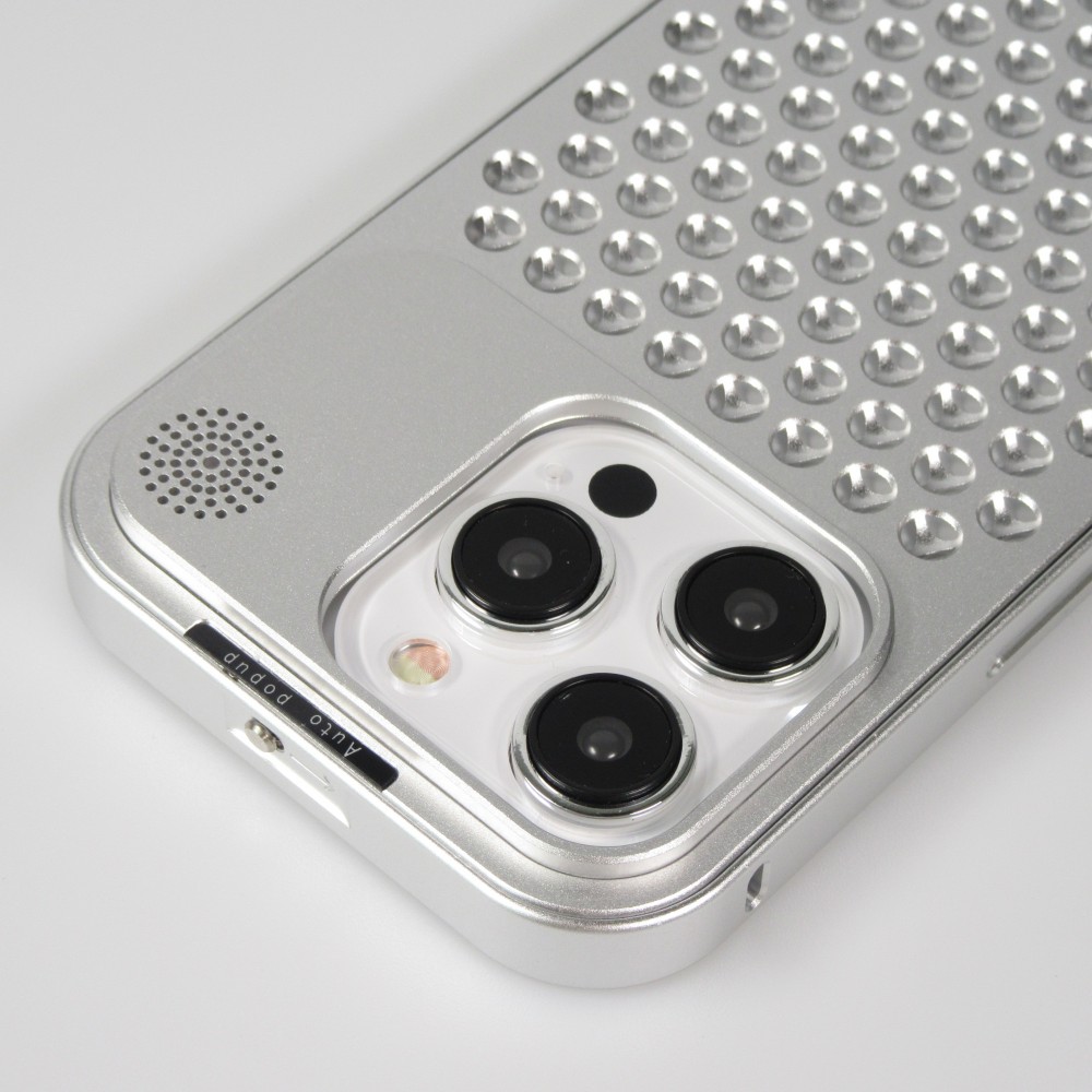 iPhone 15 Pro Case Hülle - Aluminium im Mac Pro Look mit Aromatherapie und Wärmeableitung - Space Grey
