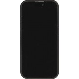 Coque iPhone 15 Pro - Audi silicone Soft Touch avec logo métallique - Noir