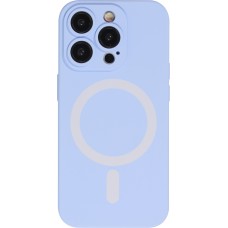 Coque iPhone 15 Pro - Coque en silicone souple avec MagSafe et protection pour caméra - Violet clair