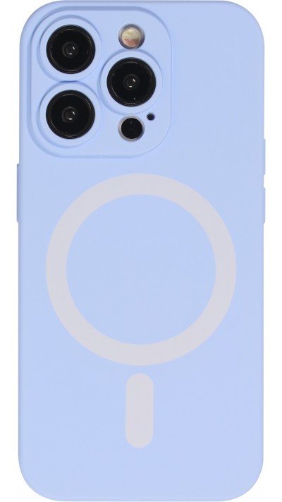 iPhone 15 Pro Case Hülle - Soft-Shell silikon cover mit MagSafe und Kameraschutz - Hellviolett