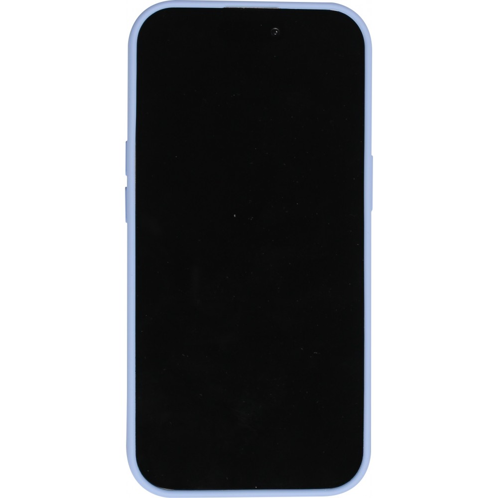 Coque iPhone 15 Pro - Coque en silicone souple avec MagSafe et protection pour caméra - Violet clair