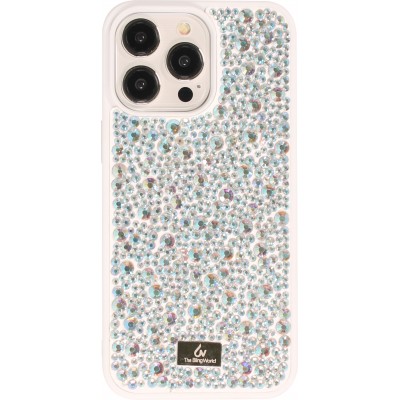 iPhone 15 Pro Case Hülle - Glitzer Diamant The Bling World - Weiss
