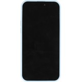Coque iPhone 15 Pro - Diamant strass The Bling World - Bleu clair