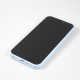 Coque iPhone 15 Pro - Diamant strass The Bling World - Bleu clair