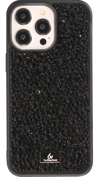 iPhone 15 Pro Max Case Hülle - Glitzer Diamant The Bling World - Schwarz