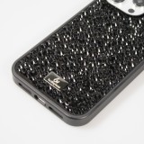 Coque iPhone 15 Pro Max - Diamant strass The Bling World - Noir