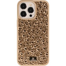 iPhone 15 Pro Case Hülle - Glitzer Diamant The Bling World - Gold