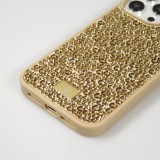 iPhone 15 Pro Case Hülle - Glitzer Diamant The Bling World - Gold