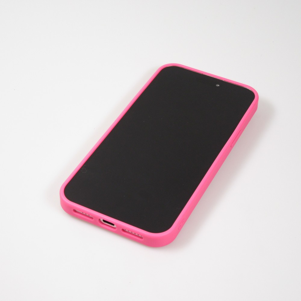 iPhone 15 Pro Case Hülle - Glitzer Diamant The Bling World - Dunkelrosa