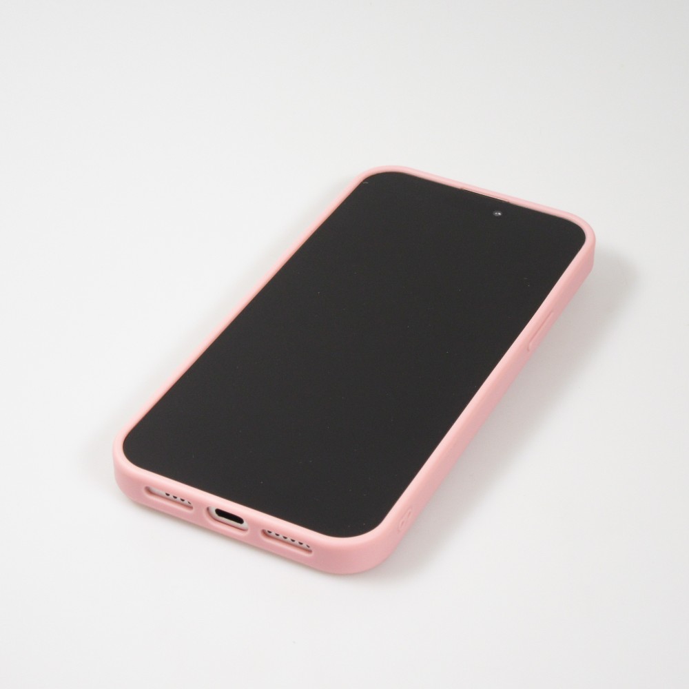 Coque iPhone 15 Pro - Diamant strass The Bling World - Rose