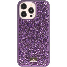 Coque iPhone 15 Pro - Diamant strass The Bling World - Violet