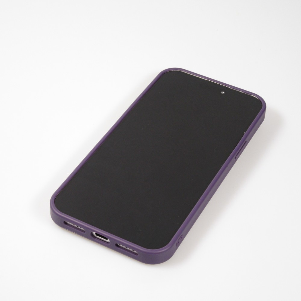 Coque iPhone 15 Pro - Diamant strass The Bling World - Violet