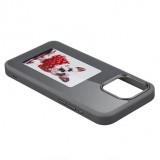 Coque iPhone 16 Pro - E-Ink Display DIY avec technologie NFC pour photo personnalisée - Noir