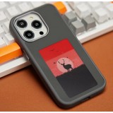Coque iPhone 16 Pro - E-Ink Display DIY avec technologie NFC pour photo personnalisée - Noir