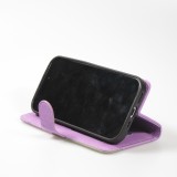 iPhone 15 Pro Case Hülle - Flip classical elegant fine lines - Violett