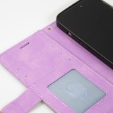 iPhone 15 Pro Case Hülle - Flip classical elegant fine lines - Violett
