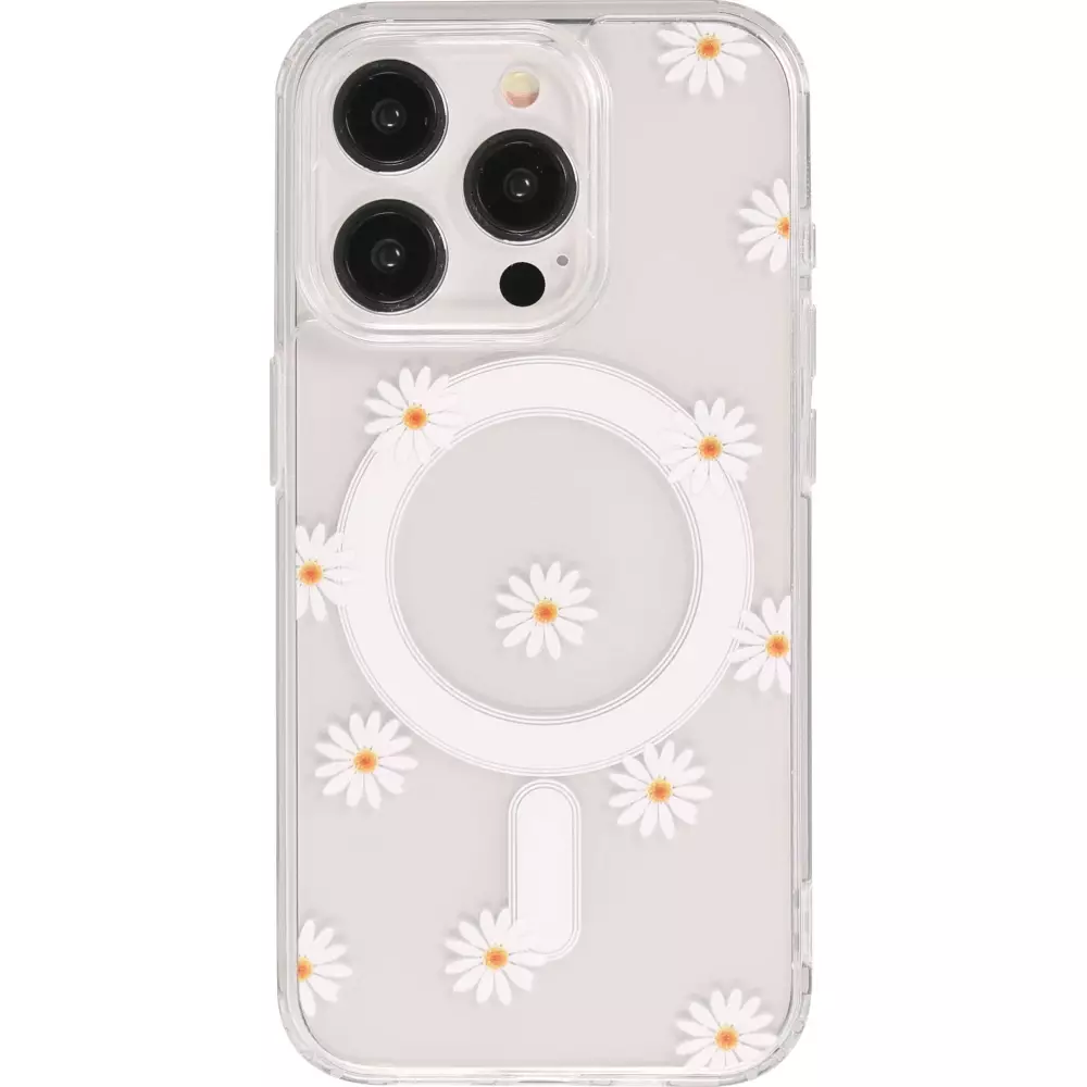 Coque iPhone 15 Pro Max - Gel silicone MagSafe - Spring Vibes Flowers Nr. - 1
