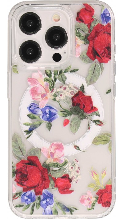 iPhone 15 Pro Case Hülle - Gel Silikon MagSafe - Spring Vibes Flowers Nr. - 2