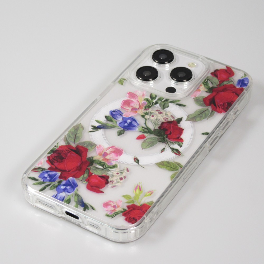 Coque iPhone 15 Pro Max - Gel silicone MagSafe - Spring Vibes Flowers Nr. - 2