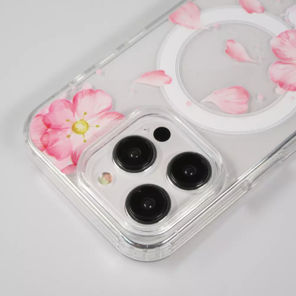 Coque iPhone 15 Pro Max - Gel silicone MagSafe - Spring Vibes Flowers Nr. - 4