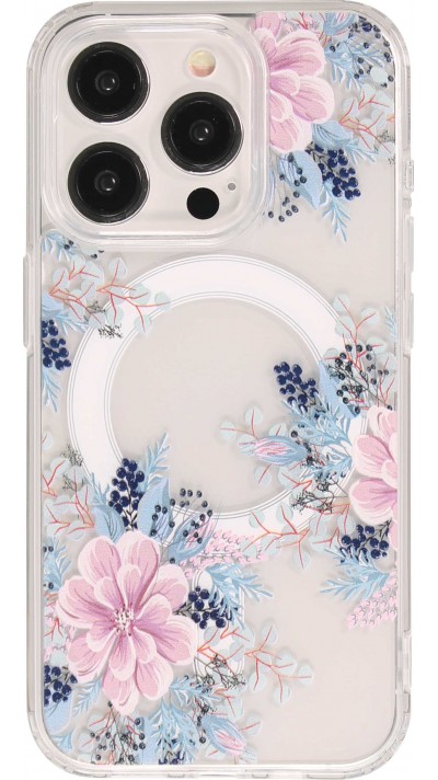 iPhone 15 Pro Case Hülle - Gel Silikon MagSafe - Spring Vibes Flowers Nr. - 6
