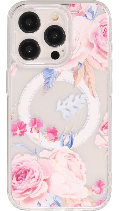 iPhone 15 Pro Case Hülle - Gel Silikon MagSafe - Spring Vibes Flowers Nr. - 8