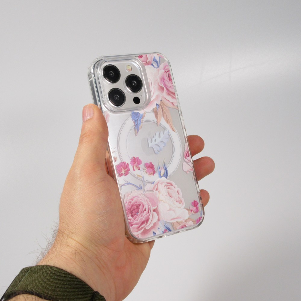 Coque iPhone 15 Pro Max - Gel silicone MagSafe - Spring Vibes Flowers Nr. - 8