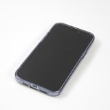 iPhone 15 Pro Max Case Hülle - Gel Gummi transparent mit Glitzerstaub - Dunkelblau