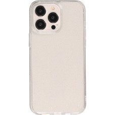 iPhone 15 Pro Max Case Hülle - Gel Gummi transparent mit Glitzerstaub - Transparent