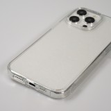 iPhone 15 Pro Max Case Hülle - Gel Gummi transparent mit Glitzerstaub - Transparent