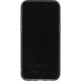 iPhone 15 Pro Max Case Hülle - Gel Gummi transparent mit Glitzerstaub - Violett