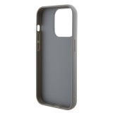 Coque iPhone 15 Pro Max - Guess paillettes réversibles anti-stress avec logo métallique doré - Argent