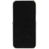 Coque iPhone 15 Pro - Hardcase Slim en cuir véritable - Gris