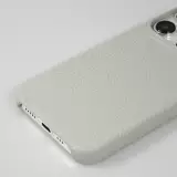 Coque iPhone 15 Pro Max - Hardcase Slim en cuir véritable - Gris